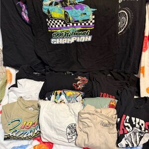 Rue21 Short Sleeve Graphic Tees - Black, White, Beige, Blue